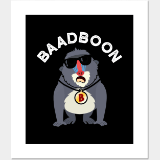 Baadboon Funny Bad Baboon Pun Posters and Art